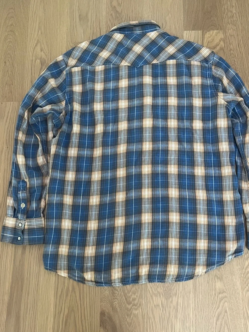 Polo Jeans Company Ralph Lauren Western Pearl Snap Plaid Shirt. Sz large